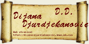 Dijana Đurđekanović vizit kartica